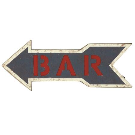RAM GAME ROOM Metal Sign Bar Arrow, Blue R868